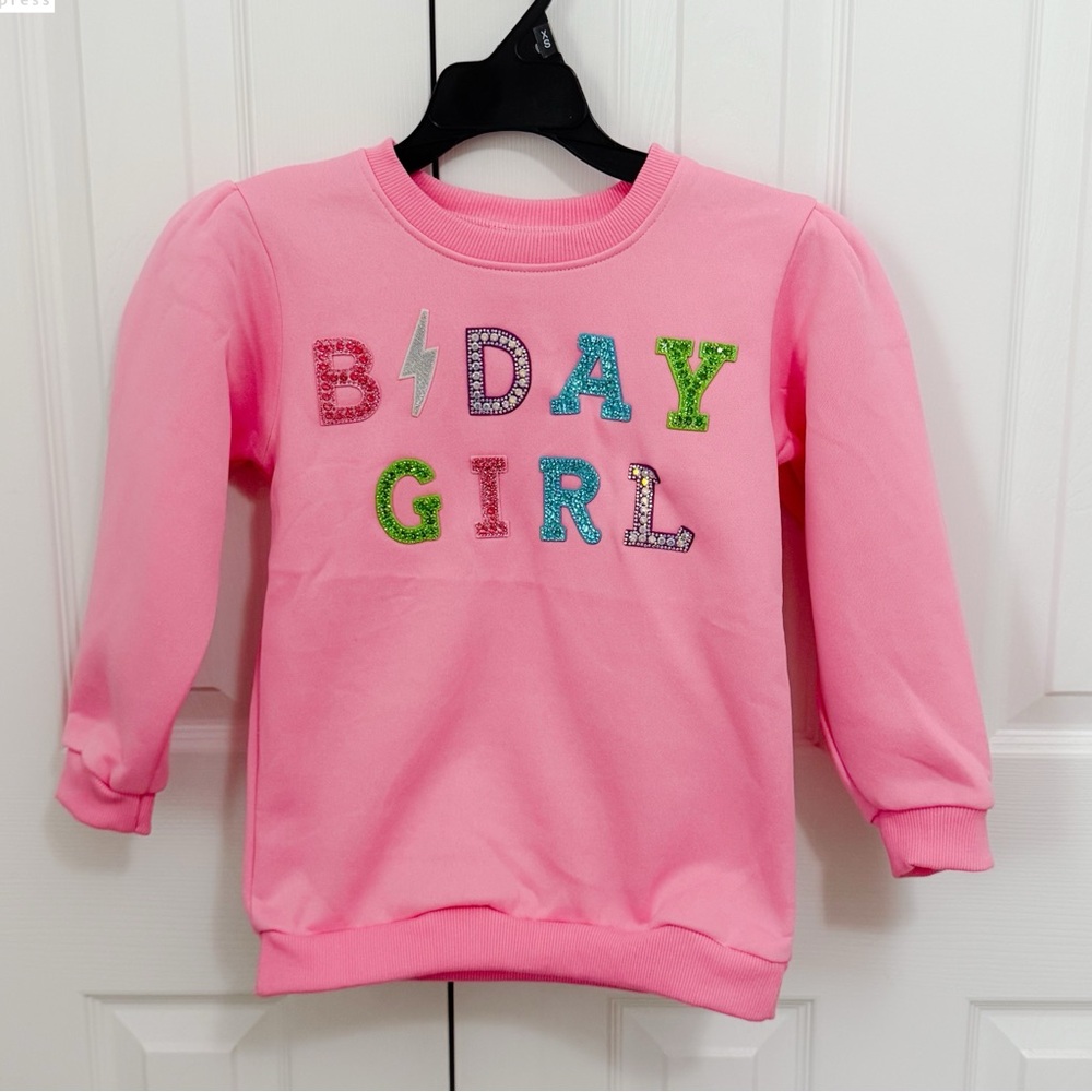 Mia Belle Girls Bday Sweatshirt NWOT